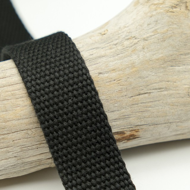 30mm Black Cotton Strap - Maison Klem